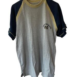 Vintage 80s University of Michigan Wolverines Embroidered Shirt Adult Large